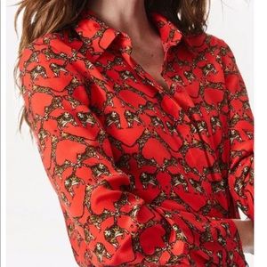 ALICE AND OLVIA CAT PRINT SHIRT